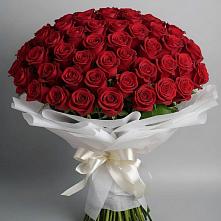 Букет 101 Красная роза Блэк Мэджик в Намцах