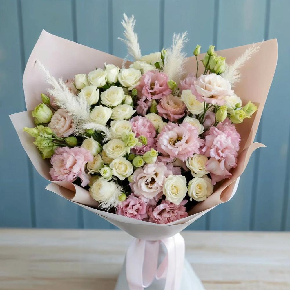 Букет цветов из: Альстромерии и Розы в Намцах