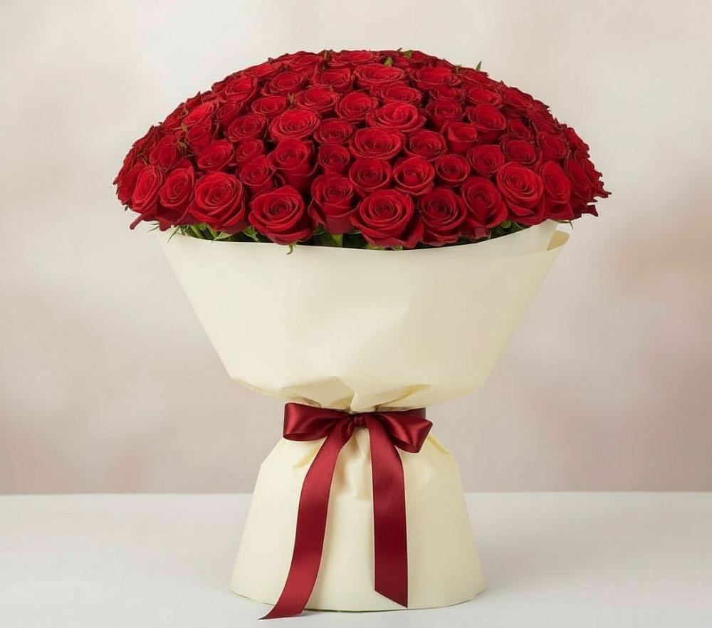 Букет 101 Красная роза Милано в Намцах