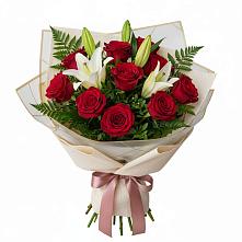 Букет цветов из:  Лилии и Розы #REPLACE_PRED# Намцах