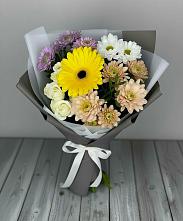 Букет цветов из:  Розы, Герберы и Хризантемы #REPLACE_PRED# Намцах