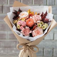 Букет цветов из:  Гвоздики, Хризантемы и Розы в Намцах