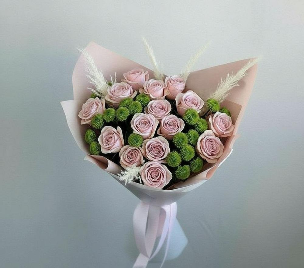 Букет цветов из: Розы и Хризантемы в Намцах