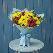 Букет цветов из:  Альстромерии и Хризантемы в Намцах