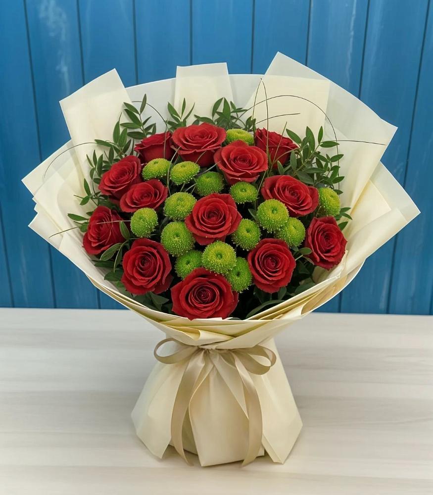 Букет цветов из: Розы и Хризантемы в Намцах