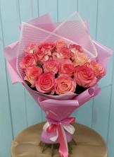 Букет 15 Розовых роз Равель в Намцах
