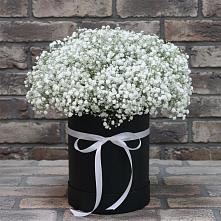 Цветочная композиция из Гипсофила в шляпной коробке в Намцах