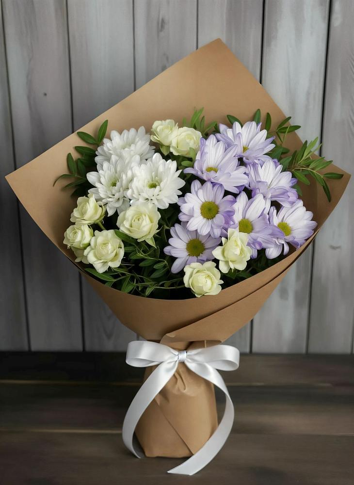 Букет цветов из: Хризантемы и Розы в Намцах